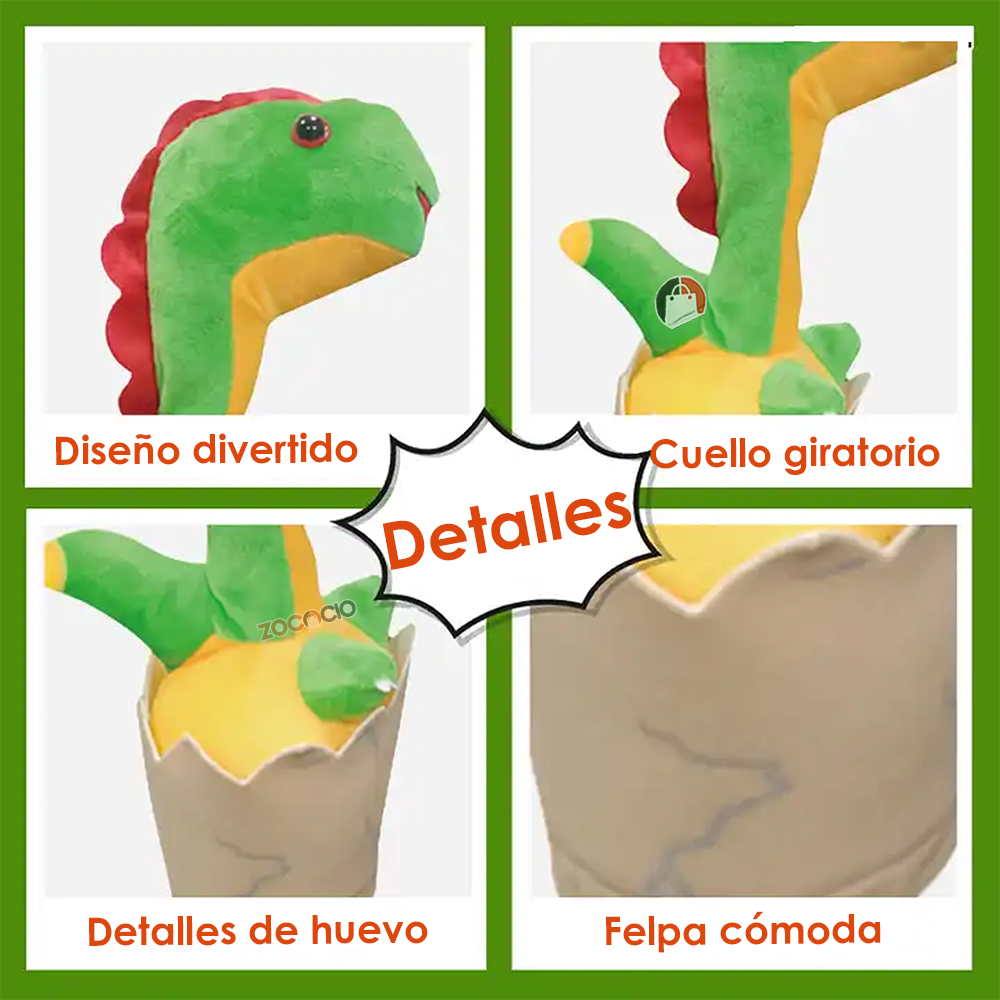 Miniatura 4 de Dinosaurio Bailarín Peluche Parlanchín R
